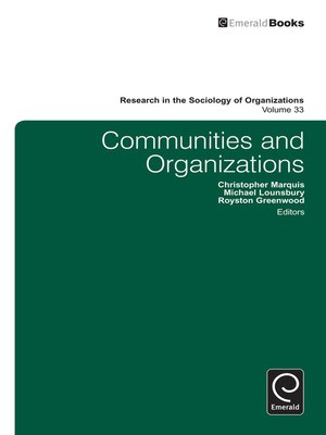 cover image of Research in the Sociology of Organizations, Volume 33